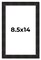 8.5x14 Thin Barnwood Picture Frame with UV-Resistant Acrylic & Acid Free Backing, Available in 2 Paint Finishes - Grey and Black